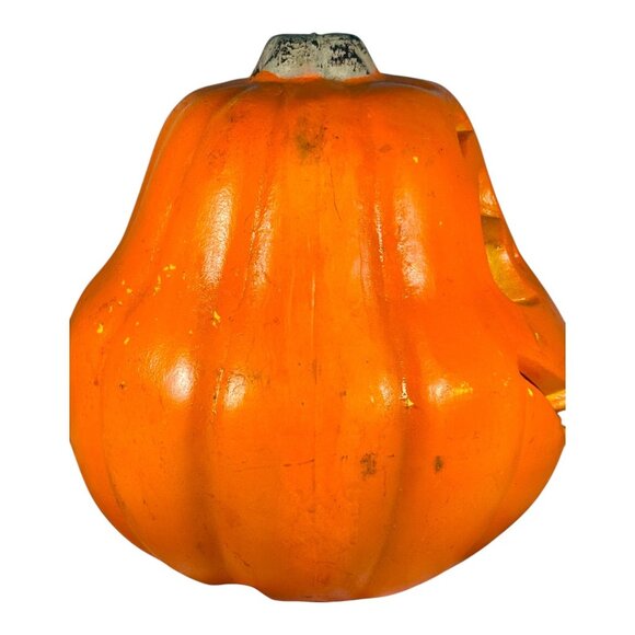 Lighted Foam Halloween pumpkin Jack O Lanterns vintage 1998 home holiday decor - Picture 4 of 10